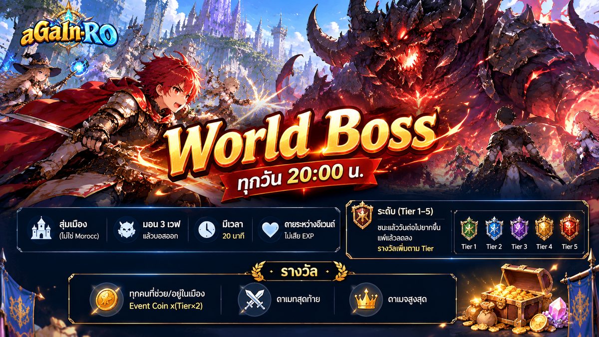World Boss ทุกวัน 20:00 น.